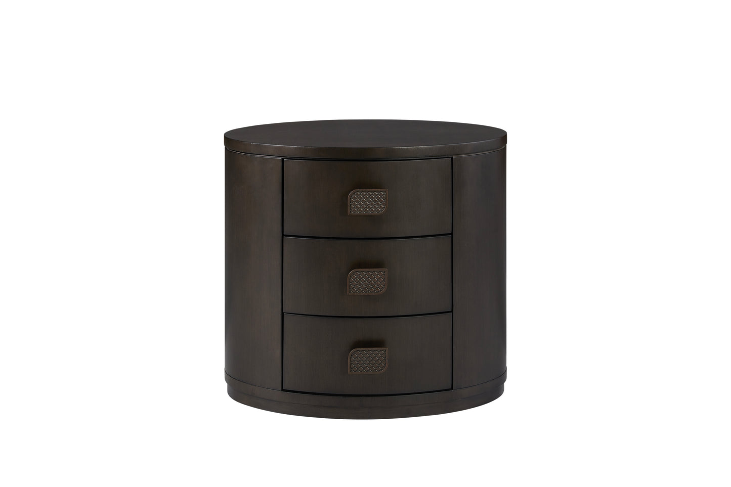 3 Drawer Oval Nightstand