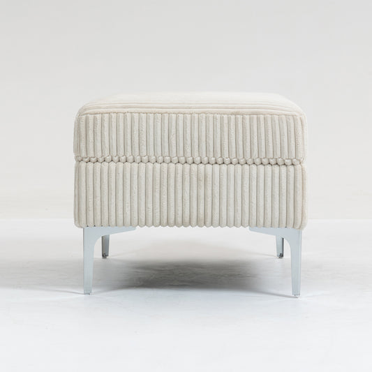 Modular Sectional Sofa Square Ottoman Module,Storage Ottoman Footrest,Beige