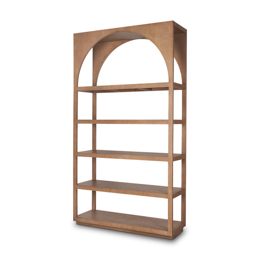 Bela Arched Neutral Wood Standing Shelf