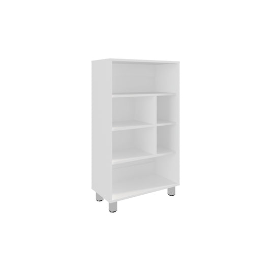 Bellagio 40 Tall Four-Tier Shelf Base Cabinet with 6 Cubbies White