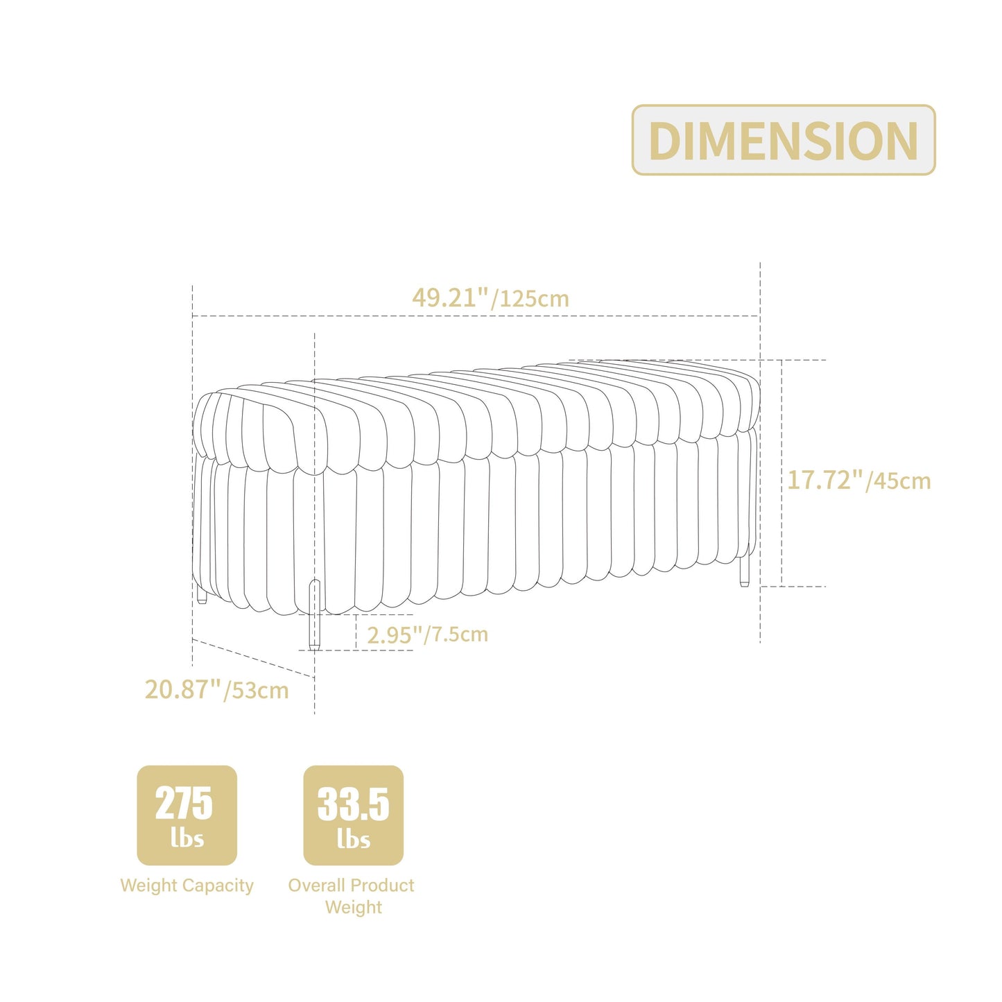 49.2' Wide Faux Fur Flip Top Storage Bench with Black Metal Legs, Bed End Stool Foot Rest for Living Room Entryway Dorm Bedroom,Charcoal