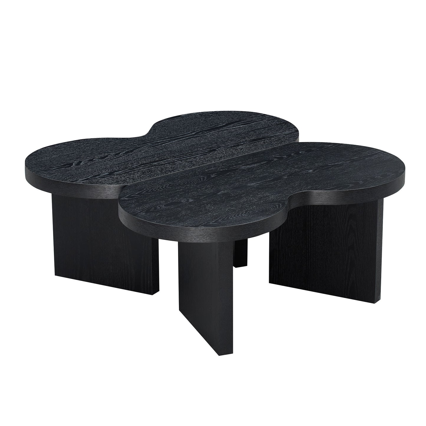 Modern Butterfly MDF Coffee Table, Used In Living Rooms, Bedrooms, Offices, With A Butterfly Shaped Appearance, Black