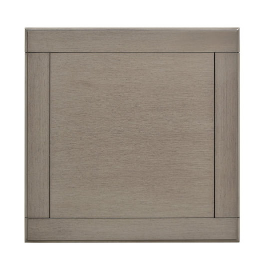 Dauphin Storage Shelf Side Table, Grey Cashmere Wood