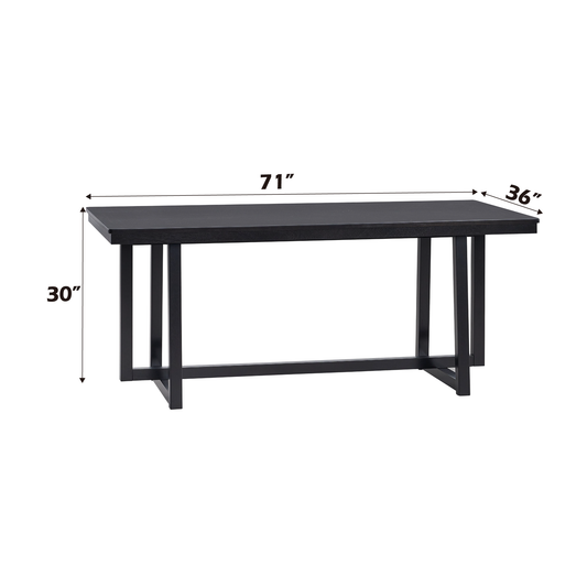 Kini Black Finish Dining Table