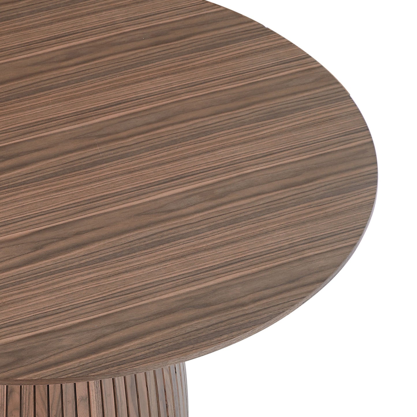 Lamod Round Wood Slatted Dining Table
