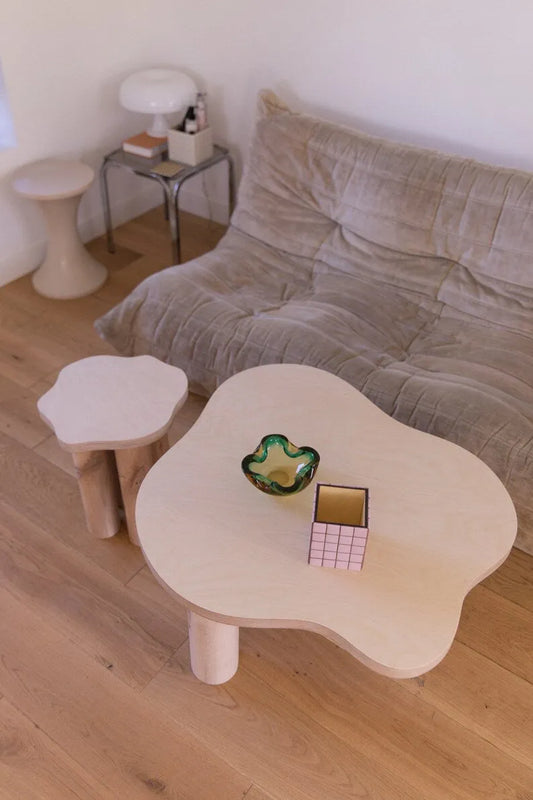 Nenuphar Birch Wood Side Accent Table