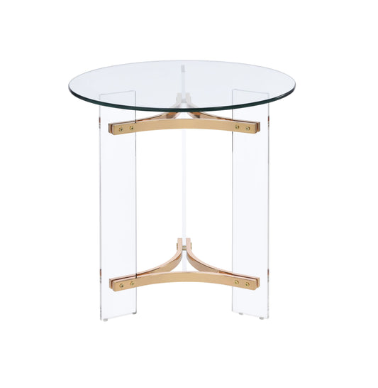 Sosi Gold Finish End Table