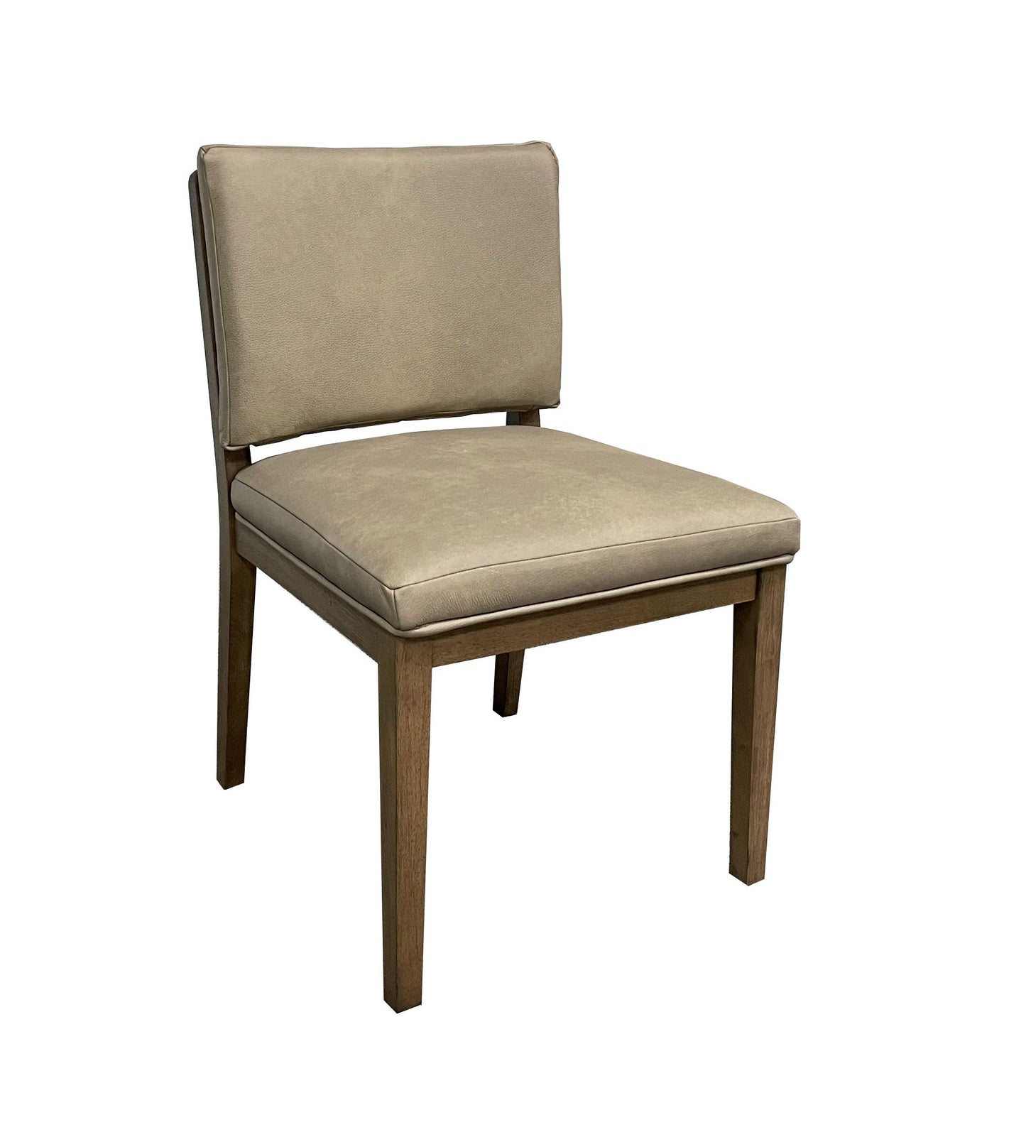 Latte and Leather Soft Back Chair (Set of Two)