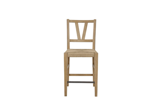 Counter Height Slat Back Chair - Cashew (Set of 2) Dining Chair