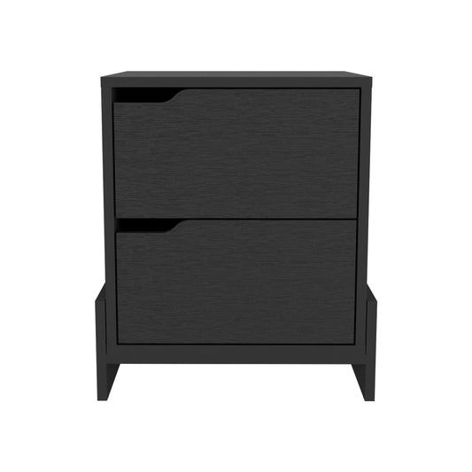 Luss Nightstand, Bedside Table with 2-Drawers - Groovy Boardz