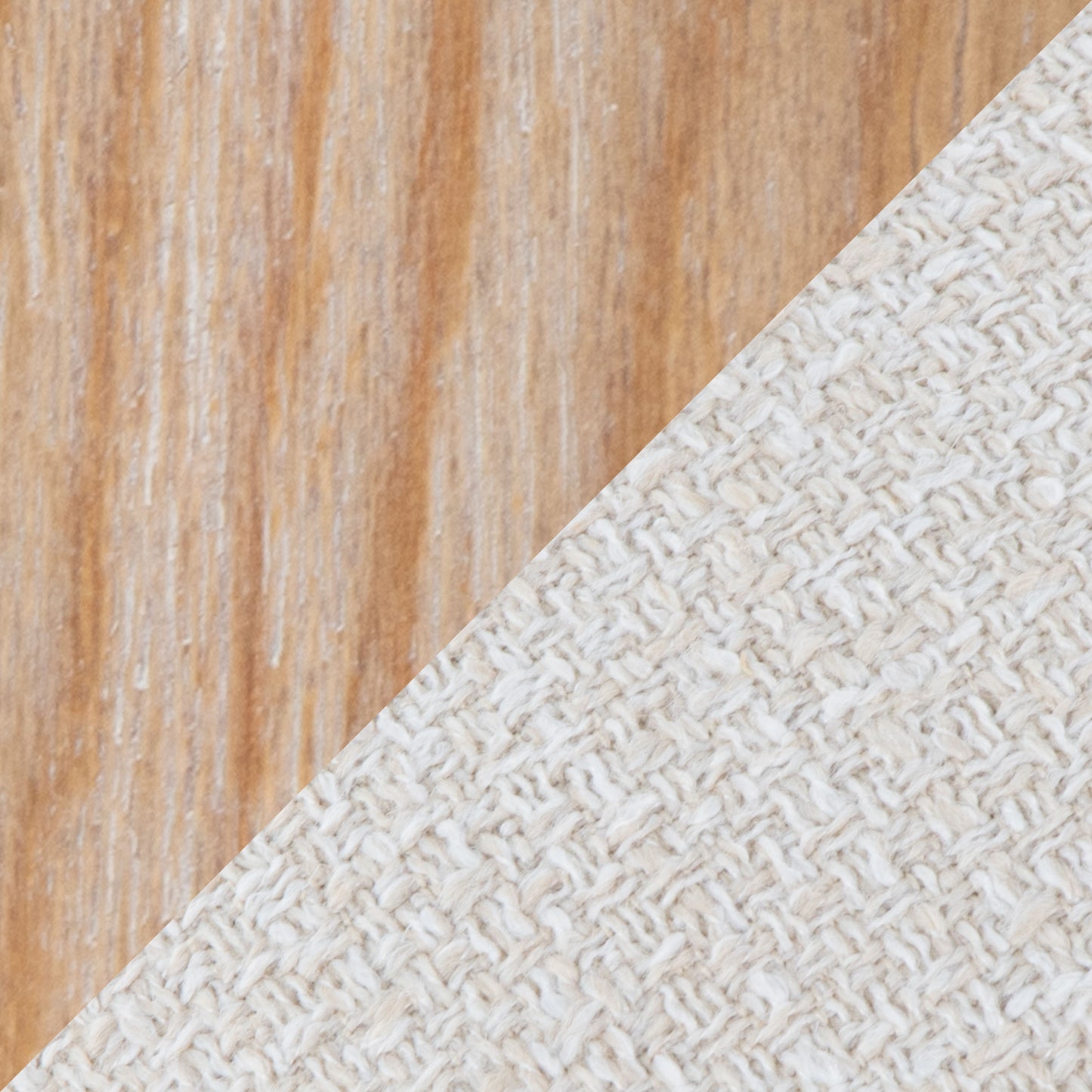 Gardenia Mid-Century Modern Dining/Accent Chair in White Washed Wood and Cream Fabric by LumiSource