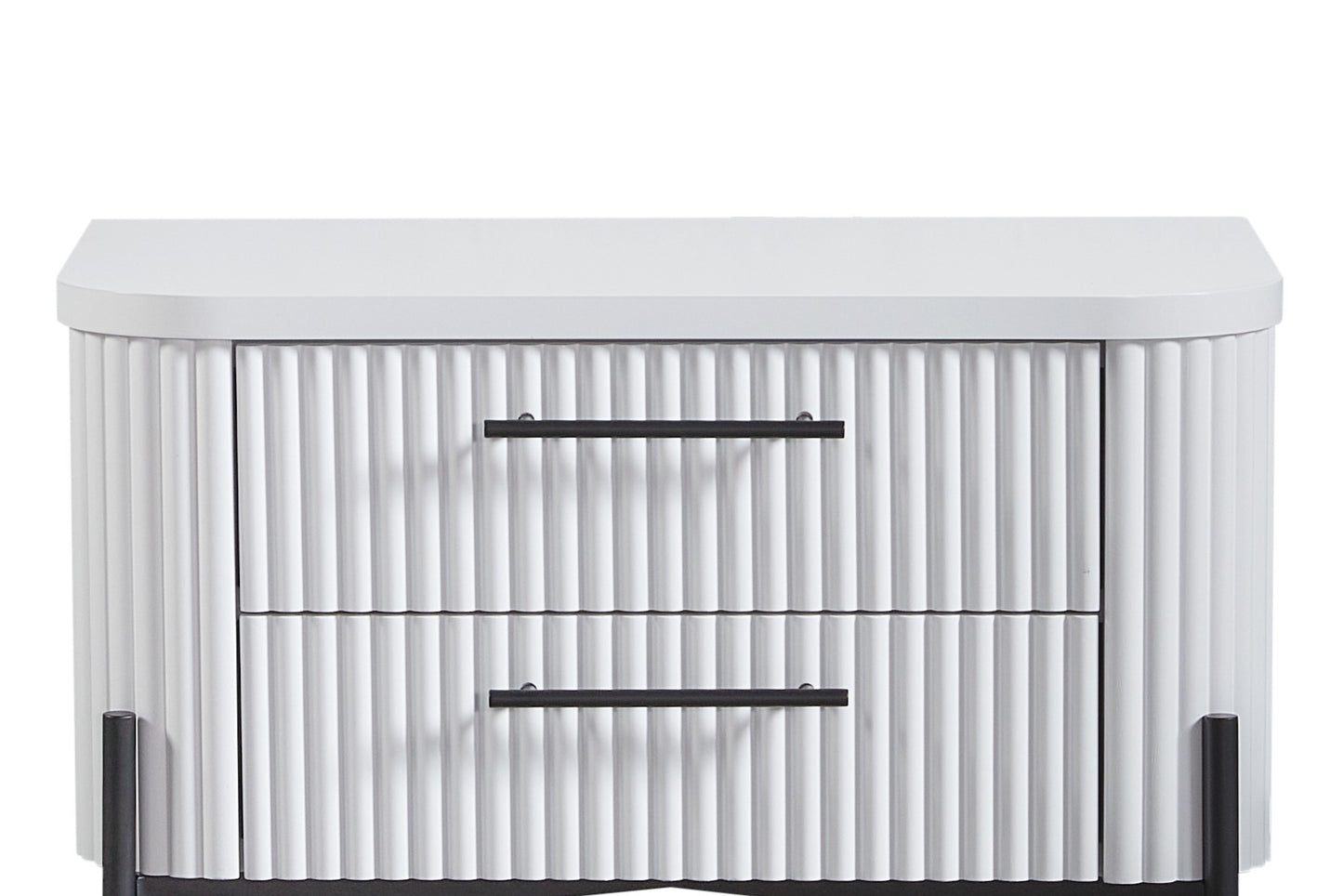 2 Drawer Nightstand - White (USB Type C)