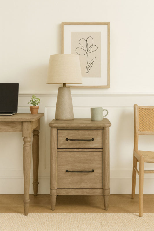 2 Drawer Filing Cabinet - Sand Storage Cabinet