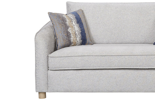Loveseat in Sand Fabric - 2 Down Pillows