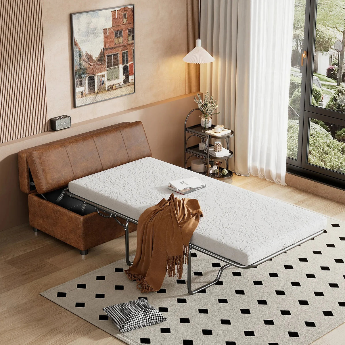 Compact Comfort: Why the High Country Brown Folding Ottoman Sleeper is Perfect for Your RV.