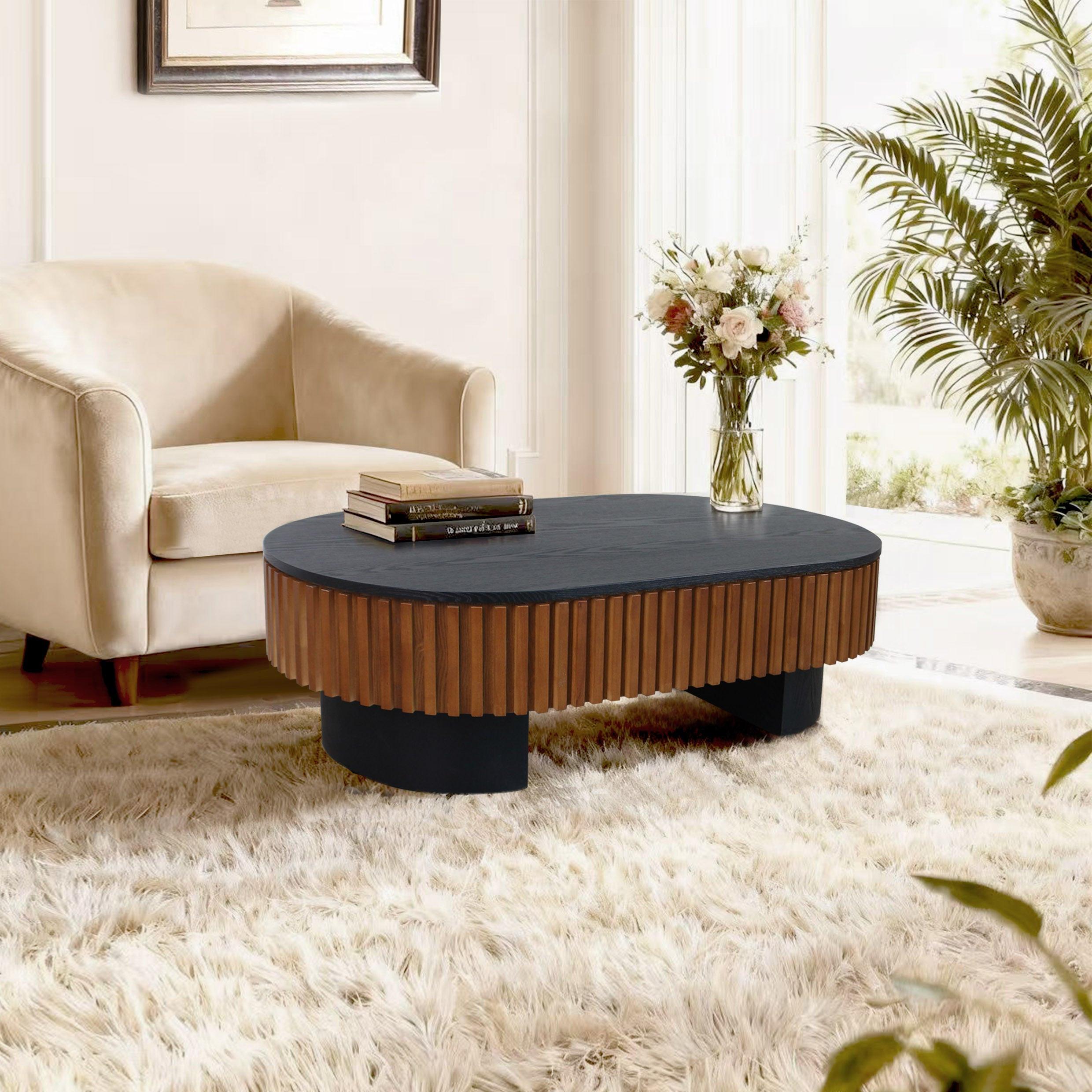 43.7'' Modern Coffee Table with Hidden Storage and Removable Top.