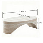Oval Marble Coffee Table for Modern Living Rooms.