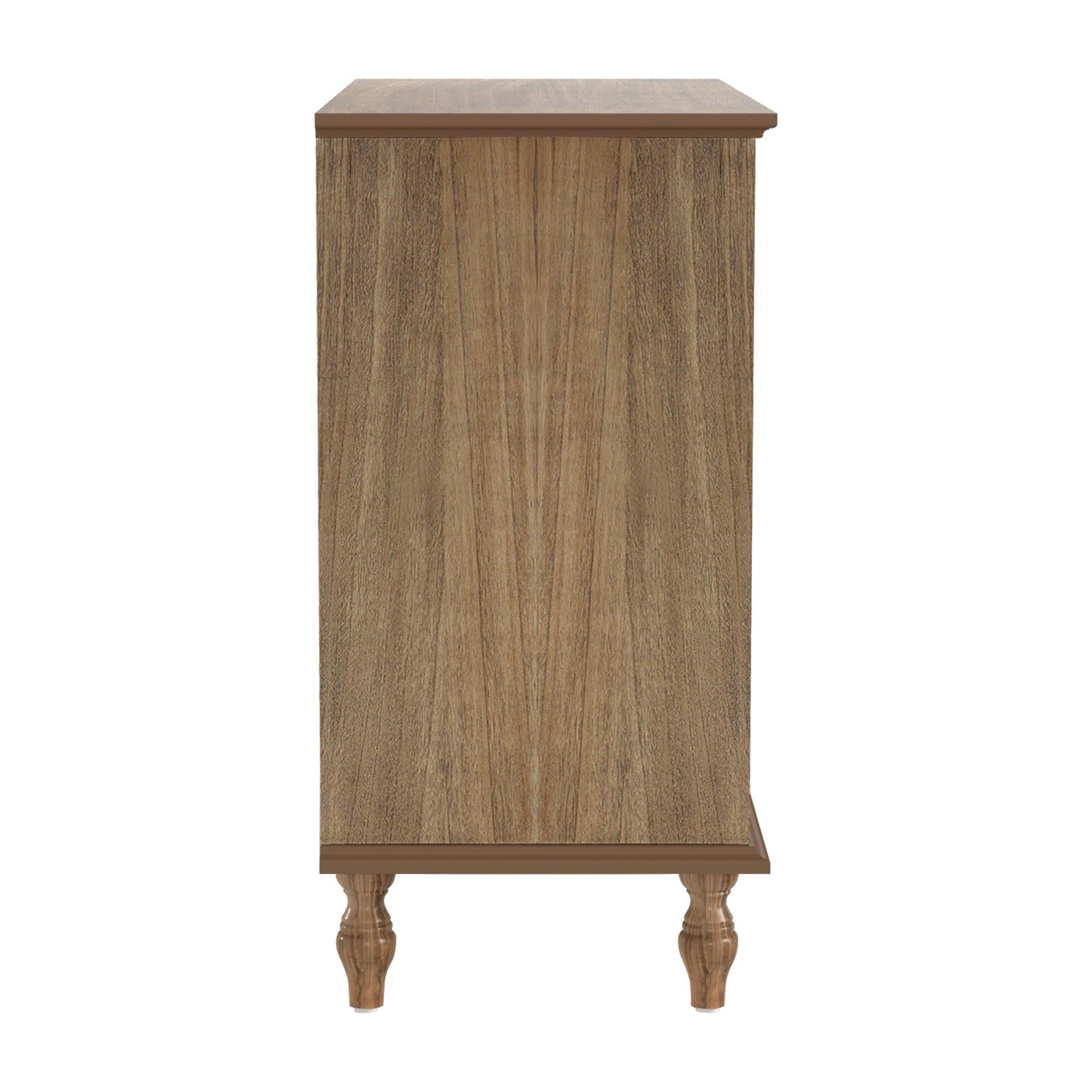 Antique 4-Drawer Chest - Solid Wood Dresser Storage.