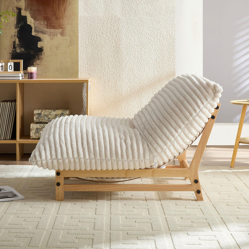 Corduroy Armless Lazy Sofa for Living Rooms & Bedrooms.