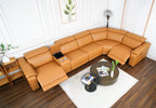 6-Piece Modular Leather Sofa for Living Room.