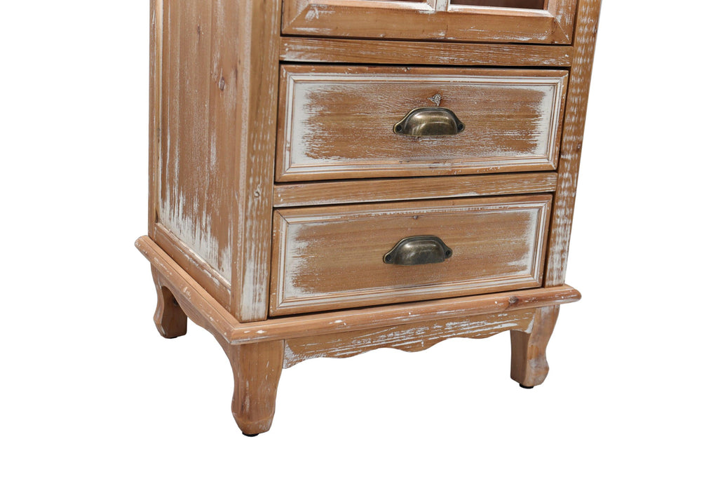 Rustic Wooden Storage Cabinet for Living Room & Bedroom.