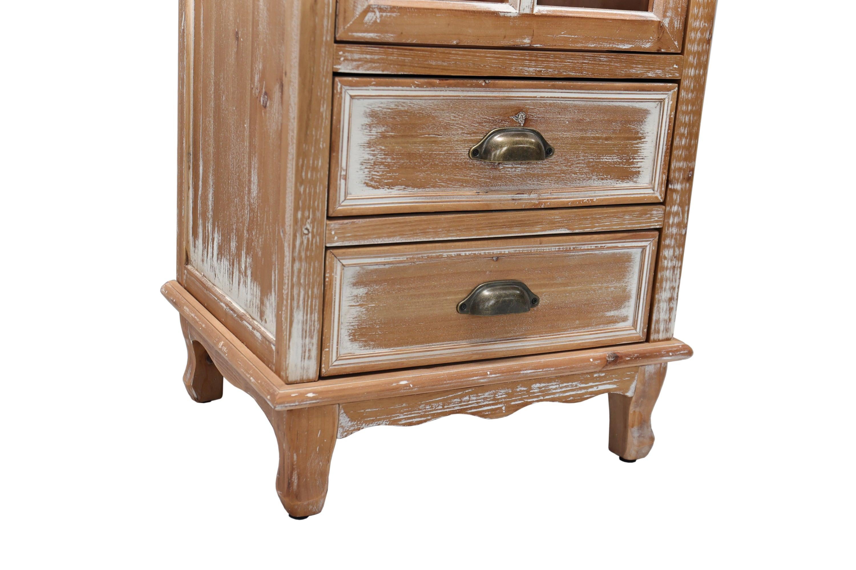 Rustic Wooden Storage Cabinet for Living Room & Bedroom.