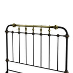 Antique Black King Size Bed with Gold Accents.