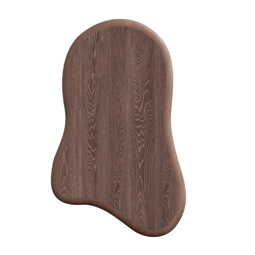 40 Inch Cloud Shaped Coffee Table - Walnut Top Black Legs.