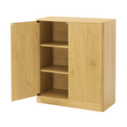 Modern Wavy Sideboard Cabinet with Curved Design.