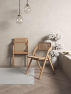 Lambinet Wood Folding Chair in Natural - Set of 2.