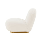 Edina Boucle Lounge Chair in White