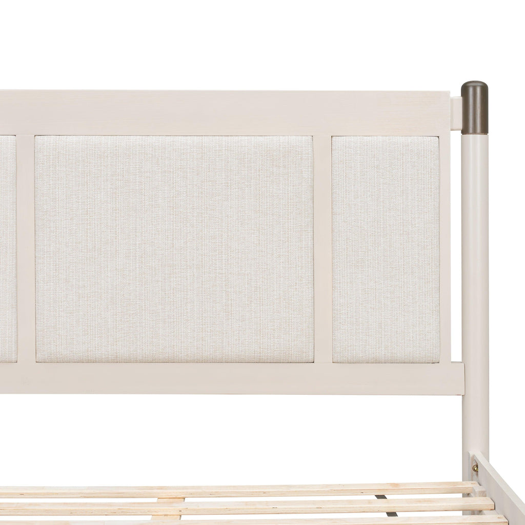 Solid Wood King Bed with Heavy Duty Support.