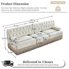 Pet-Friendly Velvet Sofa with Tassel Skirt Design.