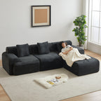 114-inch Modular Corduroy Sofa – Flexible Design & Comfort.