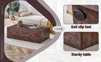 Walnut MDF Coffee Table - 39.3x23.6x12 Inch Design.