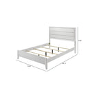 California King White Bed Set with Wave Texture Panels.