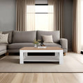 Modern Rectangular Coffee Table with Lower Shelf.