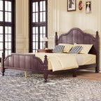 Full Size Wooden Bed Frame with Headboard, Easy Assembly.