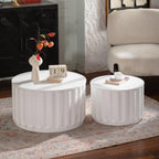 Round Storage Table Set for Elegant Living Rooms.