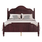 Vintage Queen Bed Frame with Headboard and Slats Support.