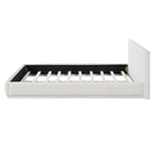 Stylish Upholstered King Size Bed in White.