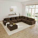 Modular Sectional Sofa for Living Room - 6-Seater V Shaped Couch.