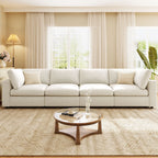 Modular Sofa with Charging - Storage | Chenille, 4 Seats in bright living room, showcasing its sleek design and plush cushions for modern interiors.