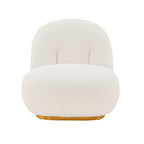 Edina Boucle Lounge Chair in White