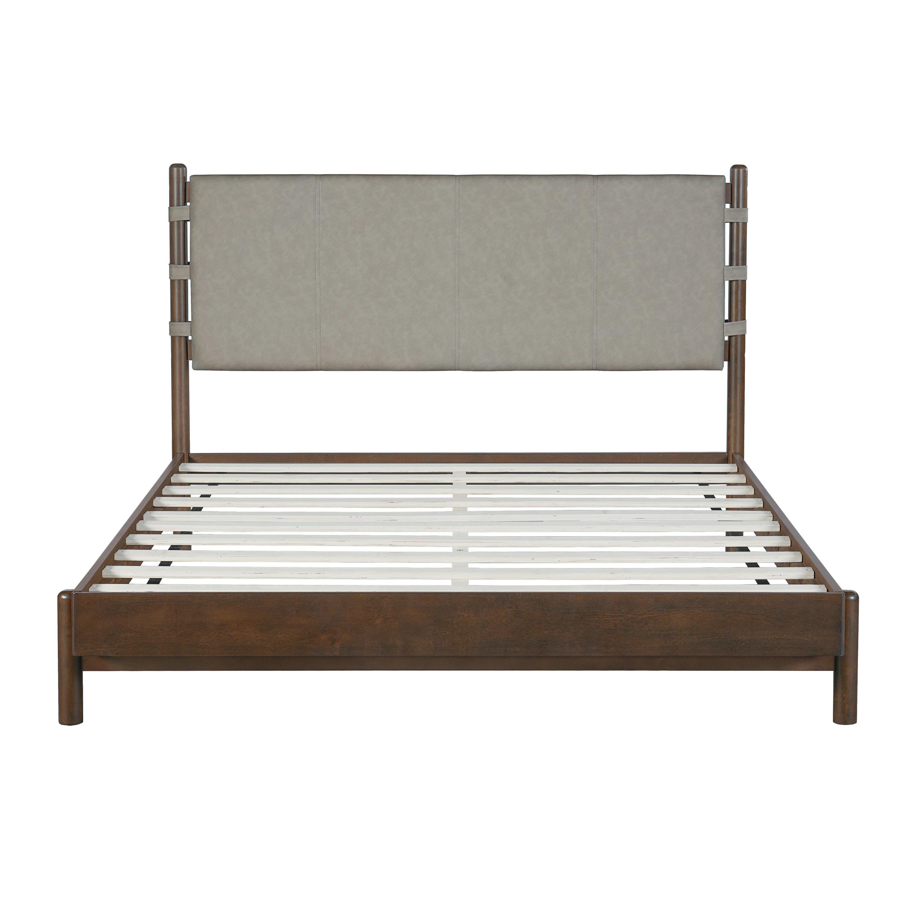 Queen Rubber Wood Bed Frame with Headboard.