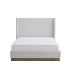 Hosford Minimalist Upholstered Wingback Bed - California King.