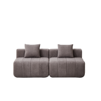 Modular Chenille Sofa Sectional with 2 Pillows.