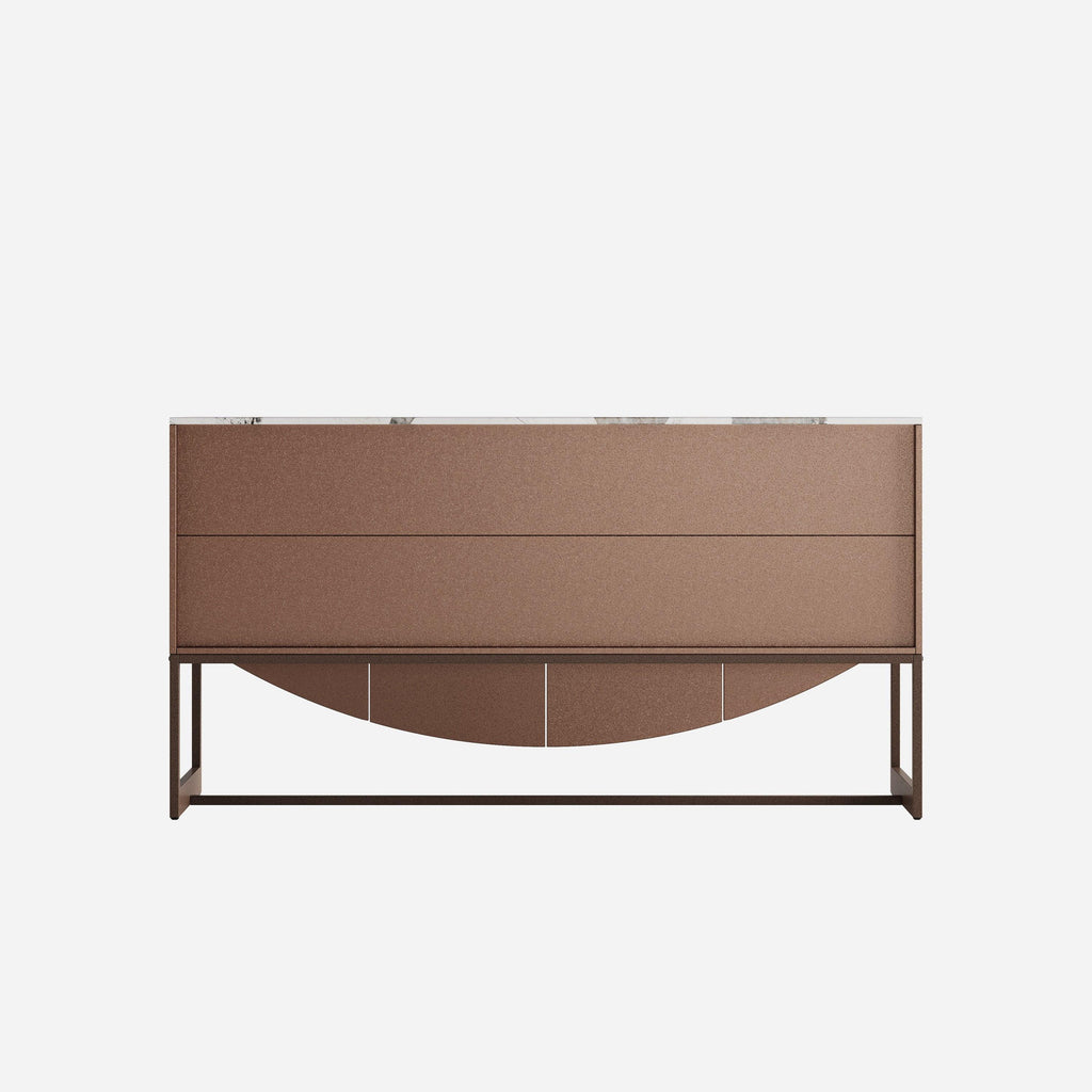 Modern Luxury Sideboard Cabinet with Unique 3D Wave Texture.