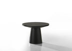Jacopo Round Black End Table - 22' Diameter Pedestal Base.