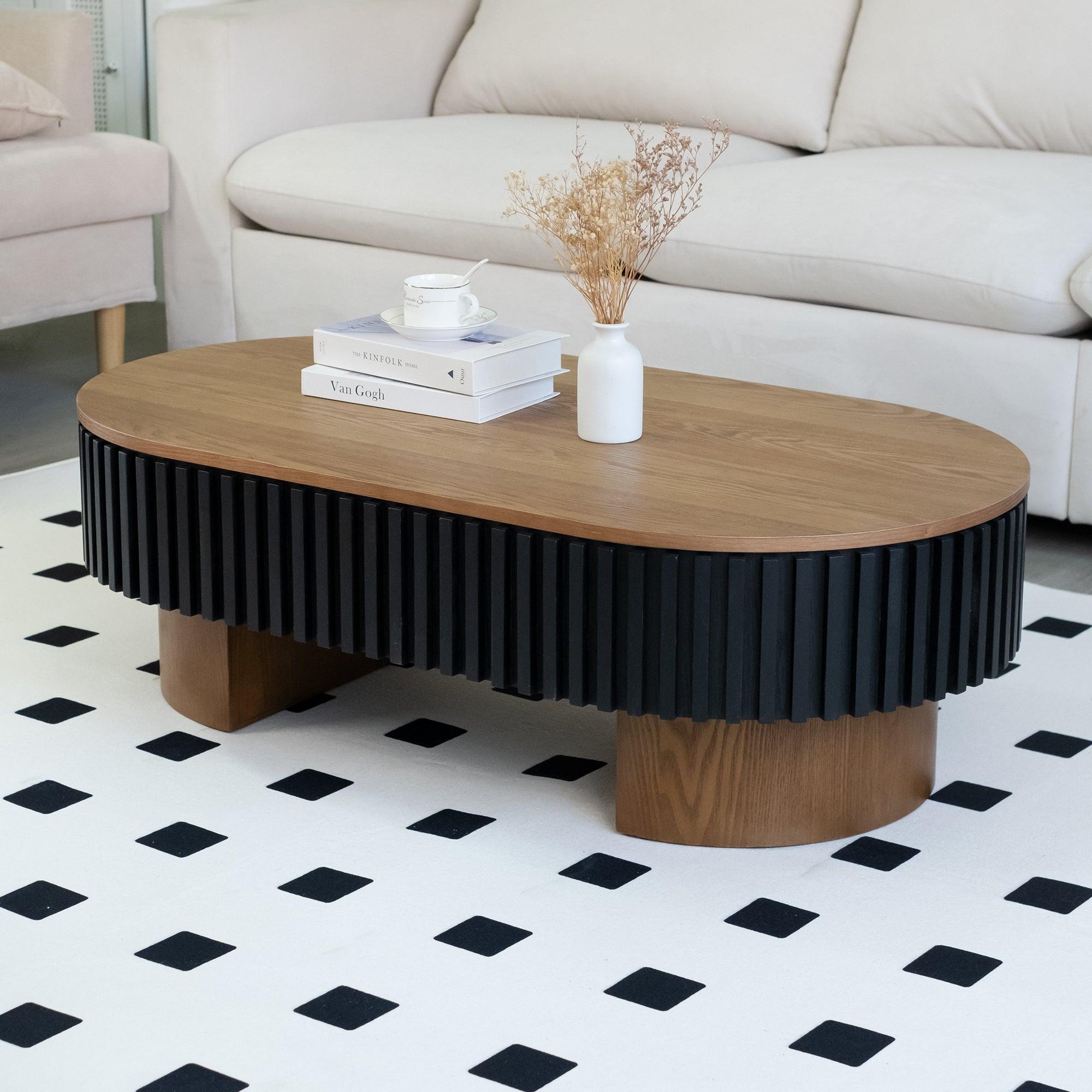 43.7" Modern Coffee Table with Hidden Storage - Perfect for Living Room.